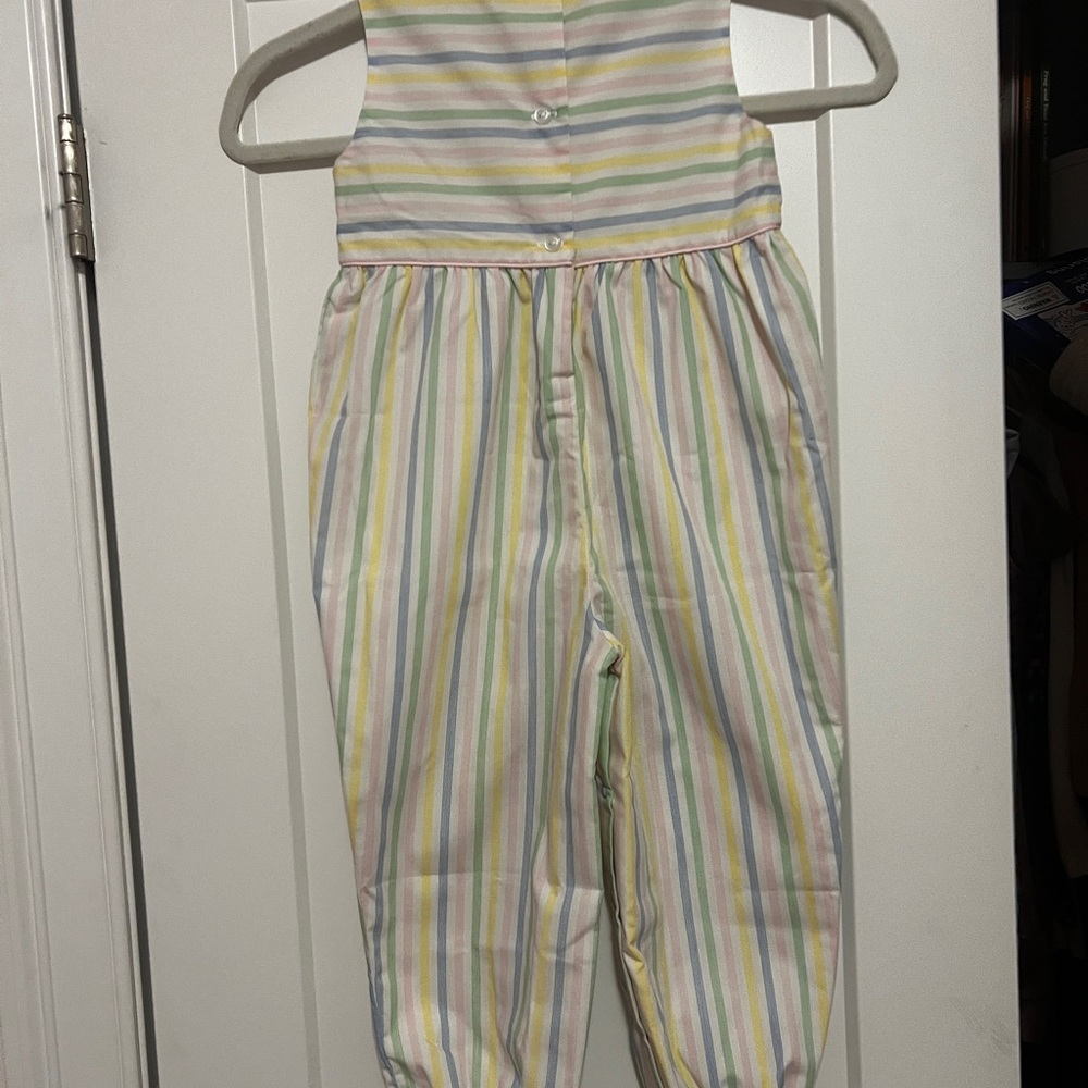 The Beaufort Bonnet Company Pastel Striped Romper - 3T - Picture 3 of 8